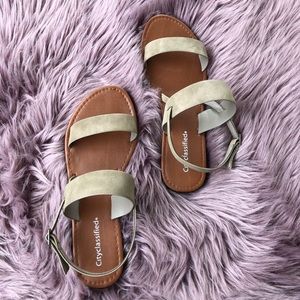 City Classified Double Strap Sandals
